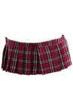 Schoolgirl Mini Skirt Red in M