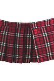 Schoolgirl Mini Skirt Red in S