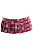 Schoolgirl Mini Skirt Red in S