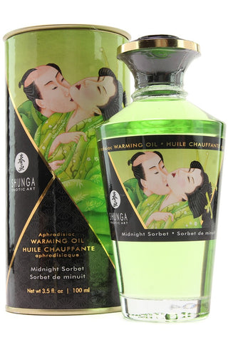 Aphrodisiac Warming Oil 3.5oz/100ml in Midnight Sorbet