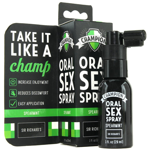 Champion Spearmint Oral Sex Spray in 1oz/29 ml