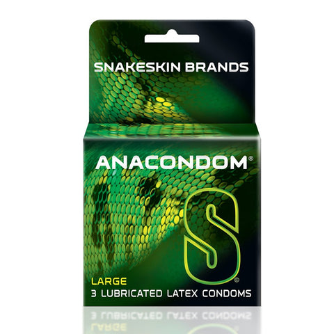 Snakeskin Brands Anacondom Condoms in 3 Pack