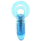 Double O8 Vibrating Double Ring in Blue