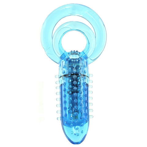 Double O8 Vibrating Double Ring in Blue