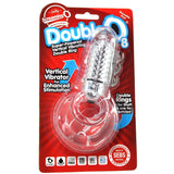 Double O8 Vibrating Double Ring in Clear