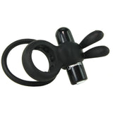 Charged OHare 10X Silicone Rabbit Vibe Ring in Black