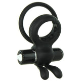 Charged OHare 10X Silicone Rabbit Vibe Ring in Black