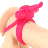 Charged OHare 10X Silicone Rabbit Vibe Ring in Pink