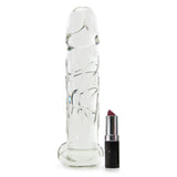 Blown Large Realistic Glass Dildo in Clear