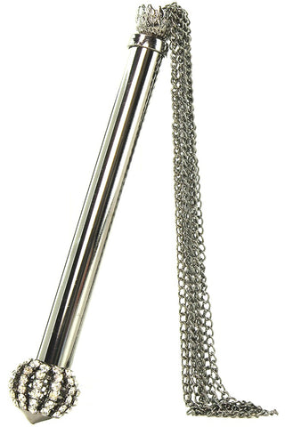 Midnight Jeweled Gunmetal Chain Tickler