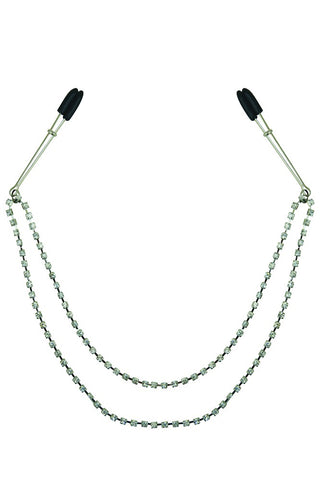 Midnight Bling Crystal Chain Tweezer Clamps