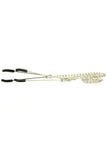 Midnight Bling Crystal Chain Tweezer Clamps