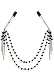 Midnight Black Onyx Jeweled Tweezer Clamps