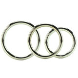 Metal Cock Ring 3 Pack in Chrome