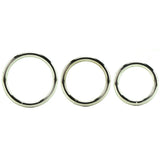 Metal Cock Ring 3 Pack in Chrome