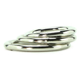 Metal Cock Ring 3 Pack in Chrome