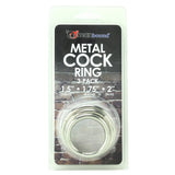 Metal Cock Ring 3 Pack in Chrome