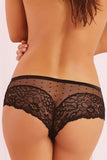 Black Polka Dot Mesh and Lace Panty in M