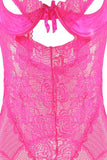 Candy Pink Lace & Fishnet Chemise in OSXL