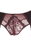 Merlot Velvet Long Line Bra and Panty in L