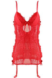 Ravishing Red Lace Chemise & Thong in M