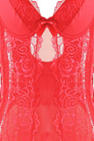 Ravishing Red Lace Chemise & Thong in L