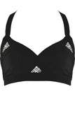 Space Dye Black Microfiber Sports Bra in S