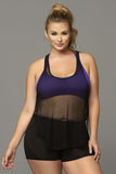 Black Athletic Mesh Tank in OSXL