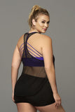 Black Athletic Mesh Tank in OSXL