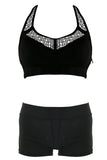 Black Sports Bra with Stow & Go Pocket in S