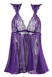 Violet Paisley Babydoll and Thong in S