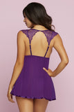 Violet Paisley Babydoll and Thong in L