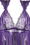 Violet Paisley Babydoll and Thong in L