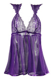 Violet Paisley Babydoll and Thong in L
