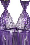 Violet Paisley Babydoll and Thong in 3X/4X