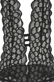 Black Feather Galloon Lace Teddy in OS