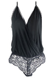 High Cut Cheeky Black Teddy in L
