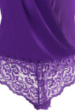 High Cut Cheeky Violet Teddy in XL