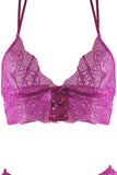 Crochet Orchid Lace Bralette and Boxer Short in L
