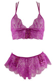 Crochet Orchid Lace Bralette and Boxer Short in XL