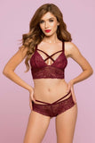 Merlot Rose Lace Panty in XL