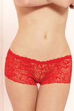 Romantic Red Lace Boyshort in XL