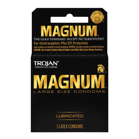 Trojan Magnum Lubricated Condoms in 3 Pack