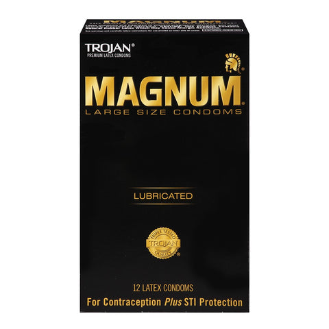 Trojan Magnum Lubricated Condoms in 12 Pack