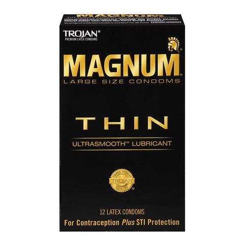 Trojan Magnum Thin Condoms in 12 Pack