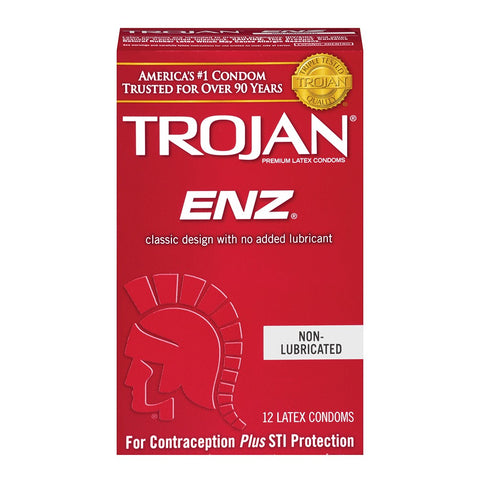 Trojan Enz Non-Lubricated Condoms in 12 Pack