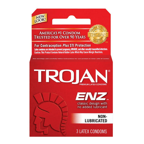 Trojan Enz Non-Lubricated Condoms in 3 Pack