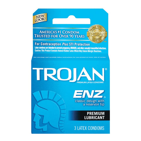 Trojan Enz Lubricated Condoms in 3 Pack