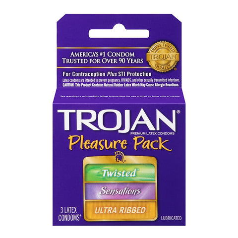 Trojan Pleasure Pack Condoms in 3 Pack