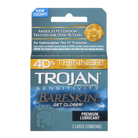 Trojan BareSkin Condoms in 3 Pack